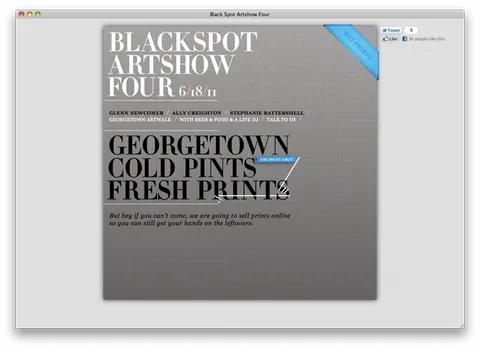 Blackspot Collective 4 — screen printing art show